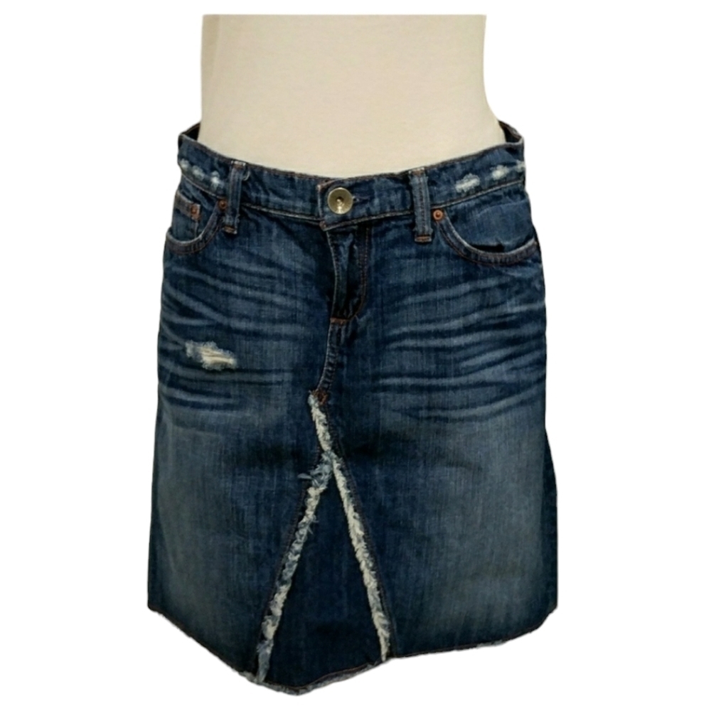 Banana Republic Distressed Jean Skirt